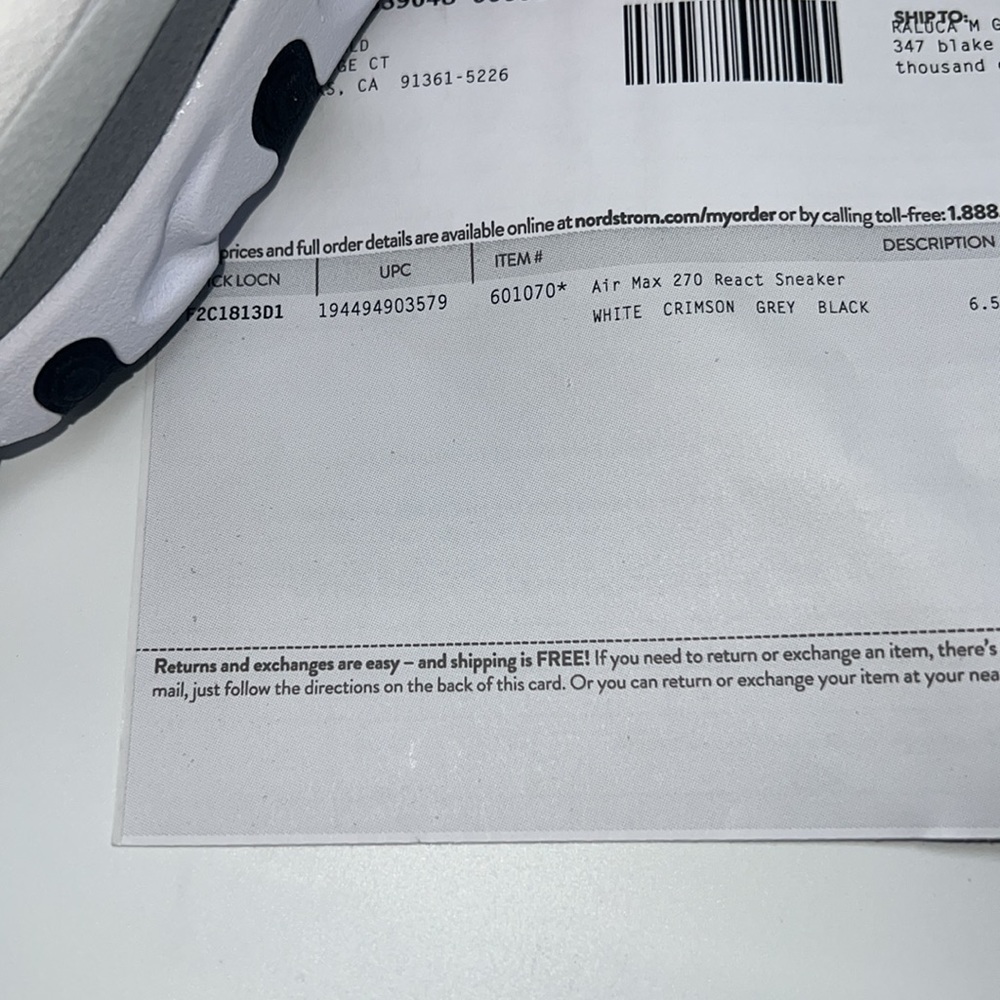 ❤️NWT NIKE AIR MAX 270 REACT SNEAKER - Picture 13 of 13